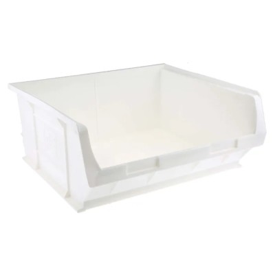 RS PRO Polypropylene Storage Bin, 376 mm x 419 mm x 180 mm, White 315-1189