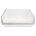 RS PRO Polypropylene Storage Bin, 376 mm x 419 mm x 180 mm, White 315-1189
