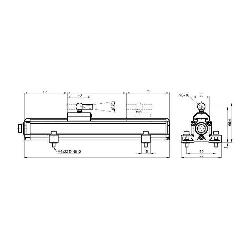 BALLUFF 8 Pole Straight M16 DIN Connector 5A 60V IP67 Screw Female BCC00TT