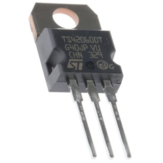 STMicroelectronics Thyristor SCR 600 V 2.5 A 0.2 mA Gate Trigger Current 33 A Surge Current TS420-600T