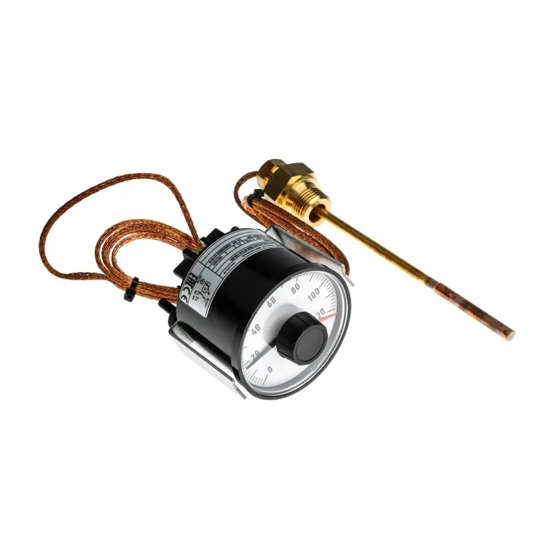 Jumo Capillary Thermostat, +120 °C Max Changeover Contact, 1P, 10 A 608501/2160-818-02-2000-873-6-104-96-46-150-20/000