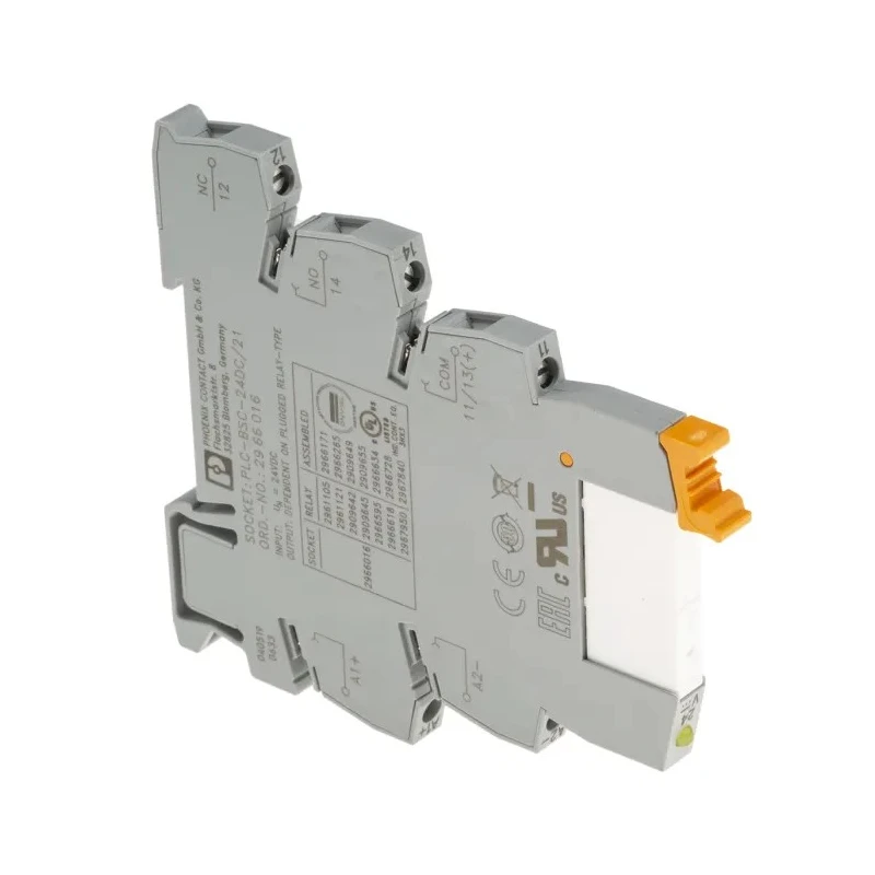 Phoenix Contact Electromechanical Interface Relay DIN Rail Mount 24V DC Coil SPDT 6A 2966265