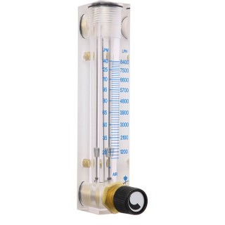 Key Instruments Series Variable Area Flow Meter for Gas, 1/4 in NPT Female Connection, Acrylic Housing, 14L/min to FR4500