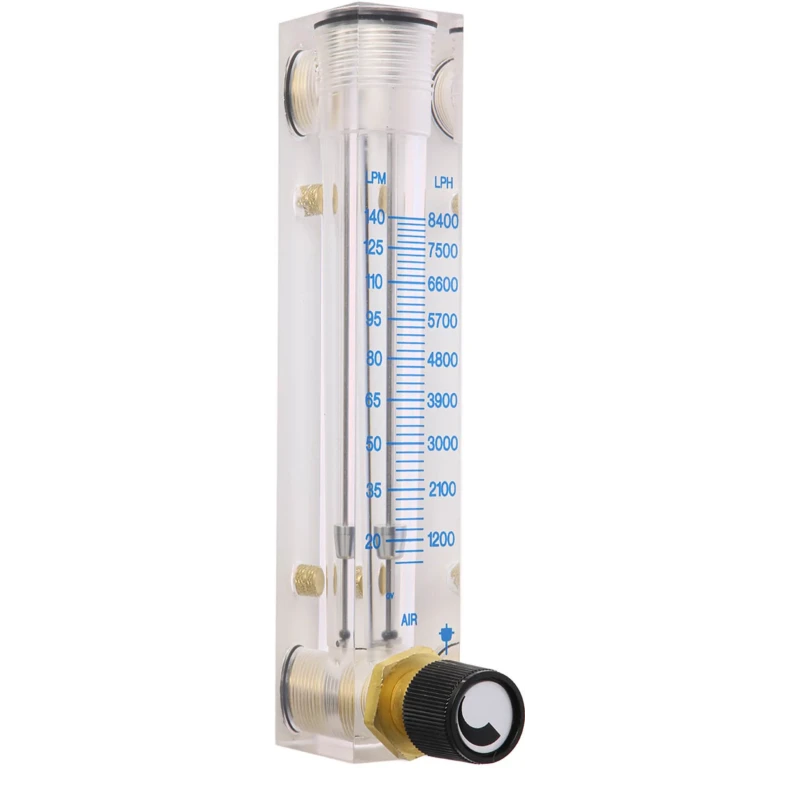 Key Instruments Series Variable Area Flow Meter for Gas, 1/4 in NPT Female Connection, Acrylic Housing, 14L/min to FR4500