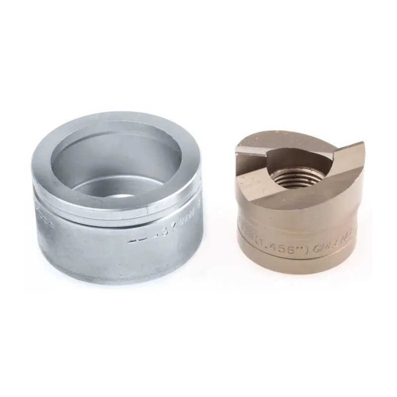Greenlee Heavy Duty Punch & Die Set, Self-Centering, Circular Hole Size 15.2-64.0 mm, Cutting Capacity 3.5 mm 50069608