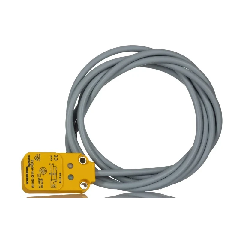 Turck Block Inductive Proximity Sensor PNP Q14 30V 200mA 10 mm Detection Range BI10U-Q14-AP6X2