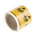 RS PRO Yellow Vinyl ESD Label Earth Bonding Point Self-Adhesive 300 mm x 150 mm 364-3622
