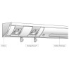 Planet-Wattohm Polyvinyl Chloride Cable Trunking Accessory Keva 45 mm 12239