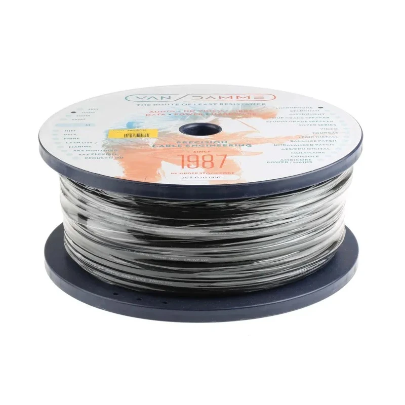 Van Damme Tour Grade Classic XKE Series Audio Cable, Screened, 0.1 mm CSA, 6.35 mm OD, 100 m Length, 250V 268-020-000