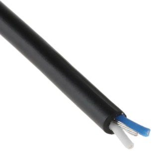 Van Damme Audio Cable Classic 1 Pair Series 2 Core, 0.2 mm CSA Screened, 3.5 mm OD, 100 m, Black 268-001-000