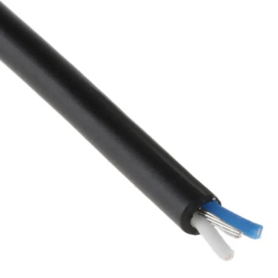 Van Damme Audio Cable Classic 1 Pair Series 2 Core, 0.2 mm CSA Screened, 3.5 mm OD, 100 m, Black 268-001-000