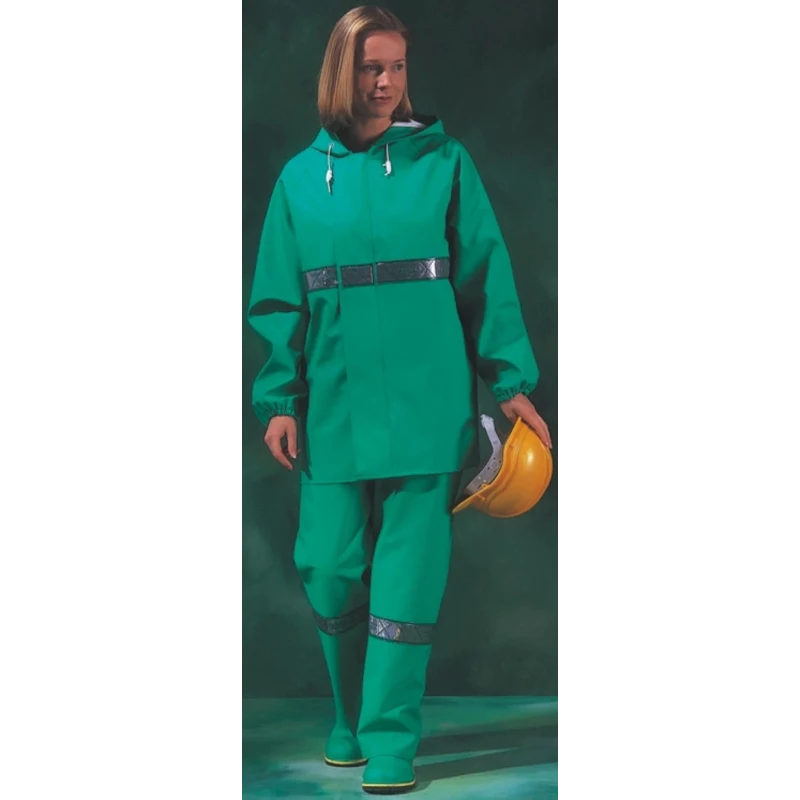 Skytec Chemical Resistant Jacket Chemsol Plus Series Green XL EPVC Outer Material Flame Retardant Water CCCPJ/008000/GN4