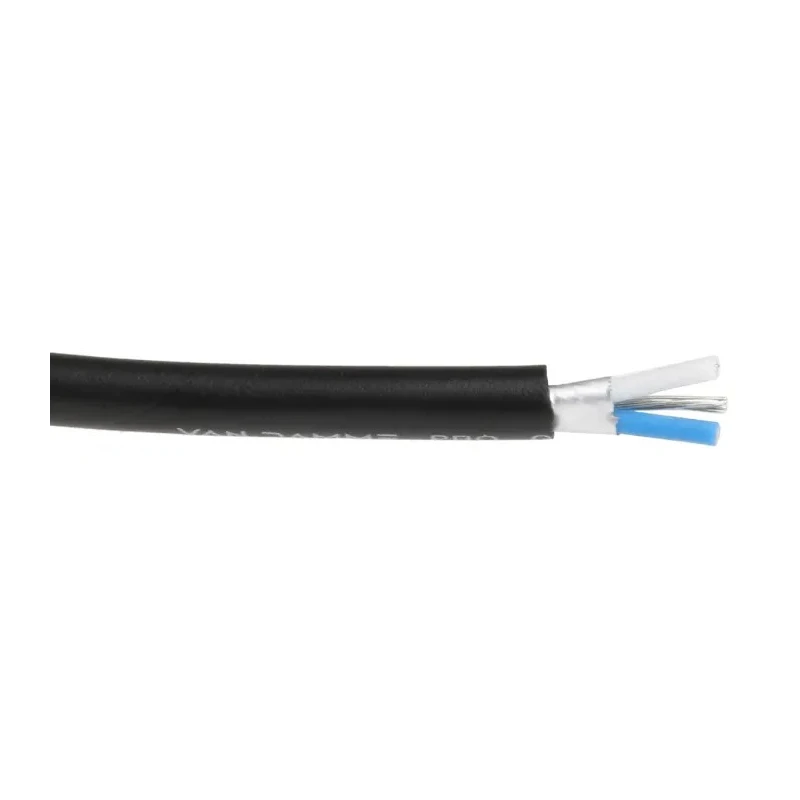 Van Damme Audio Cable Classic 1 Pair Series 2 Core, 0.2 mm CSA Screened, 3.5 mm OD, 100 m, Black 268-001-000