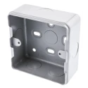 MK Electric Metal Clad Silver Matt Aluminium Back Box, Surface Mount, 1 Gang, 86mm x 86mm x 38mm K8891 ALM
