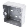 MK Electric Metal Clad Silver Matt Aluminium Back Box, Surface Mount, 1 Gang, 86mm x 86mm x 38mm K8891 ALM
