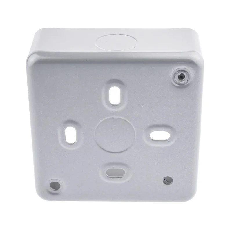 MK Electric Metal Clad Silver Matt Aluminium Back Box, Surface Mount, 1 Gang, 86mm x 86mm x 38mm K8891 ALM