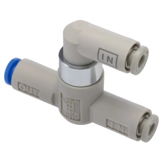 SMC Pneumatic Shuttle Valve VM Series 120 L/min AND Logic Function, 1 Mpa Max Operating Pressure VR1211F-04