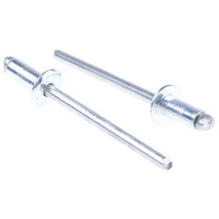 POP Steel Blind Rivet 4 mm Diameter, 8.5 mm Length, Plain Finish TSPD56BS-5C375