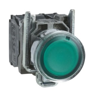Schneider Electric Harmony XB4 Series Illuminated Green Push Button Switch, Spring Return, Panel Mount, 22 mm XB4BW3365