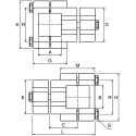 Rose+Krieger M5 Cross Clamp Connecting Component, Die Cast Aluminium, Strut Profile 30 mm, Round Tube Size 30.2 103000050200