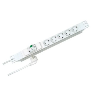 Kopp Extension Socket 5 Sockets Type F German Schuko Aluminium Alloy Jacket 2m Lead 16A 250V ac 9385.0401.2