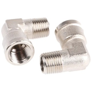 Legris Pneumatic Fitting Elbow Adaptor Male BSPT to Female BSP Nickel-Plated Brass 1/8 in 0913 00 10