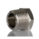 Legris LF3000 Series Pneumatic Fitting Male/Female Brass Threaded Connection R 1/2 Male to G 3/8 Female Nickel 0904 17 21