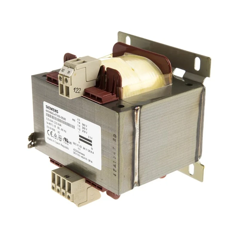 Siemens 2.5 kVA DIN Rail Transformer, 230 V Primary, 24 V and 42 V Secondary, Screw Clamp Termination 4AM4842-4TN00-0EA0