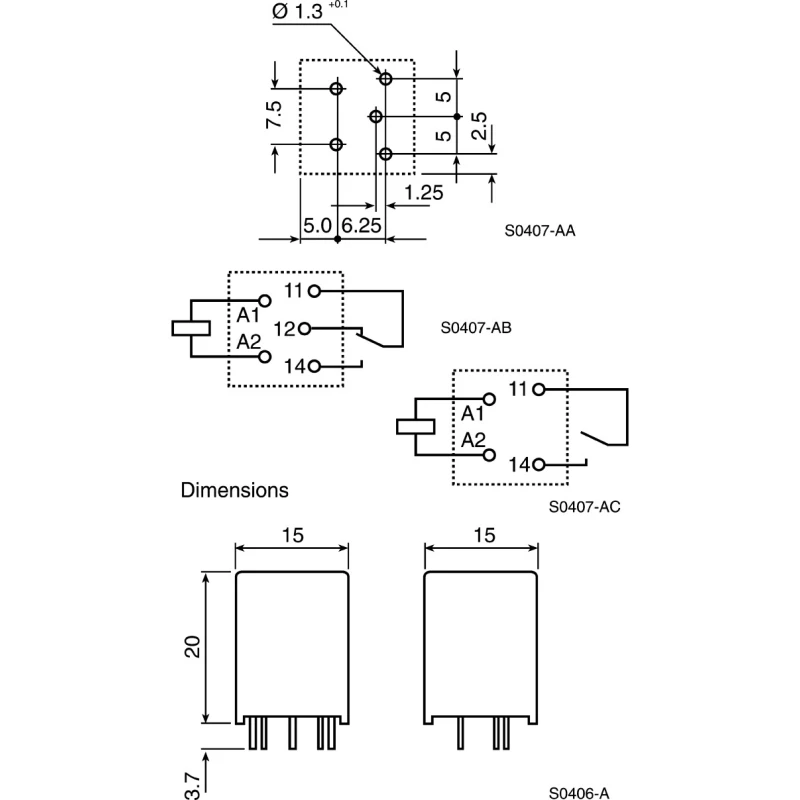 TE Connectivity Power Relay PCB Mount SPDT 24V dc Coil 10A Switching Current PB114024