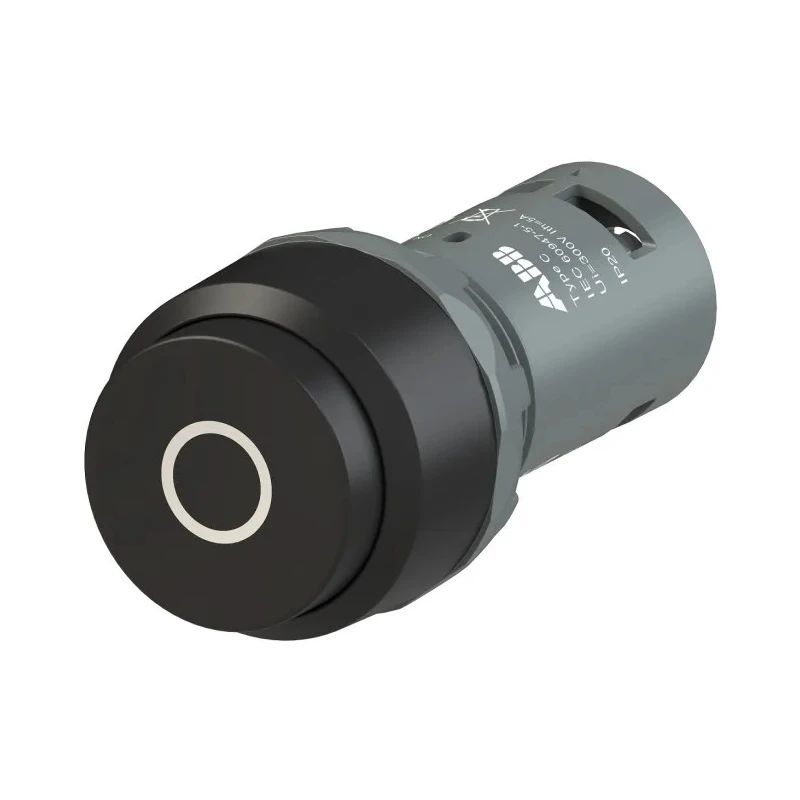 ABB Compact Series Push Button Switch Momentary Panel Mount 22 mm Cutout SPST IP69K 250 V 2A 1SFA619132R1046 CP33-10B-01