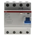 ABB Residual Current Circuit Breaker 63A 4-Pole 300 mA Type A 0.3A 400V AC F200 Series 2CSF204101R3630 - F204A-63/0.3
