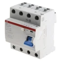 ABB Residual Current Circuit Breaker 63A 4-Pole 300 mA Type A 0.3A 400V AC F200 Series 2CSF204101R3630 - F204A-63/0.3
