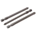 Bosch Hex Pozidriv Screwdriver Bit Set, 3 Pieces, Sizes PZ1, PZ2, PZ3, 89mm Length 2607001761