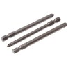 Bosch Hex Pozidriv Screwdriver Bit Set, 3 Pieces, Sizes PZ1, PZ2, PZ3, 89mm Length 2607001761