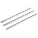 Bosch Hex, Pozidriv Screwdriver Bit Set, 3 Pieces, Sizes PZ1, PZ2, PZ3, 152mm 2607001762
