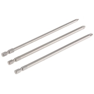 Bosch Hex, Pozidriv Screwdriver Bit Set, 3 Pieces, Sizes PZ1, PZ2, PZ3, 152mm 2607001762