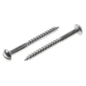 RS PRO Stainless Steel Slot Round Head Metric Thread Wood Screw 40mm Length 483-3078