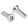 RS PRO Bright Zinc Steel Countersunk Tamper Proof Security Screw M4 x 12 mm 482-8183