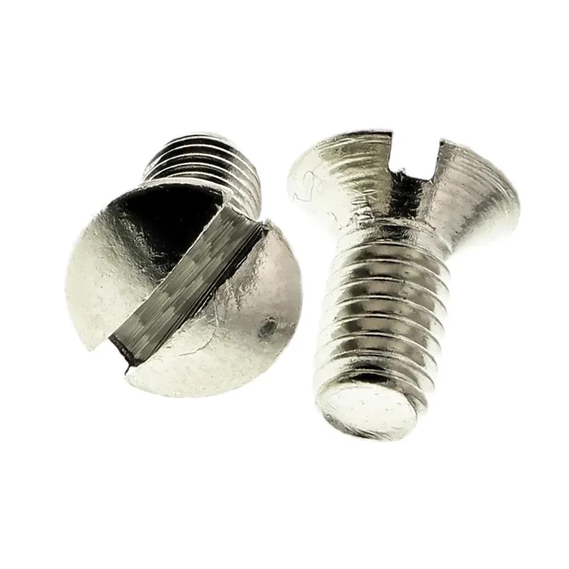 RS PRO Slot Raised Countersunk Nickel Plated Brass Machine Screw M3 Thread 6 mm Length 482-7691
