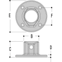 Kee Lite Aluminium Wall Flange 48 mm L61-8