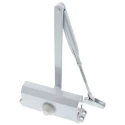 Briton Silver Steel Overhead Door Closer Adjustable Strength Fire Door Compatible 950mm Width 60kg Max 180° Opening 121CE.SES