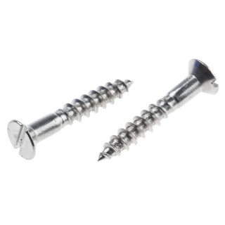 RS PRO Stainless Steel Slot Drive Countersunk Head Metric Thread Wood Screw 25 mm Length 483-2873