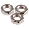 RS PRO Nickel Brass Hex Nut M6 Half, DIN 439 B, Nickel Plated Brass 483-0423