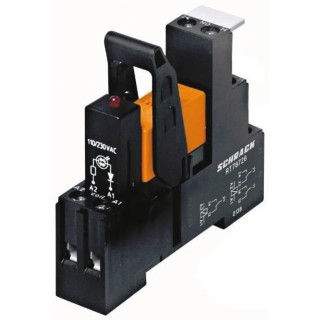 TE Connectivity Electromechanical Interface Relay DIN Rail Mount, 24V dc Coil, SPDT, 16.7mA RT3S5LC4 7-1415073-1