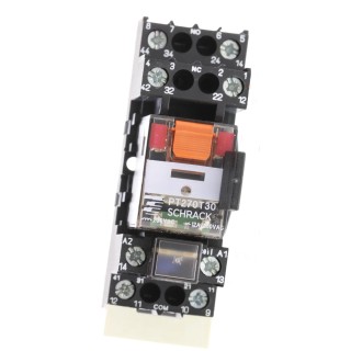 TE Connectivity DIN Rail Power Relay 230V AC Coil 12A Switching Current DPDT PT2S7TD0 6-1415074-1