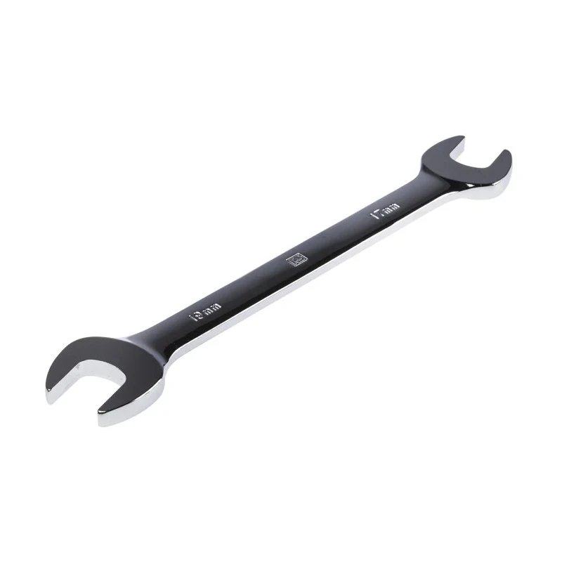 RS PRO Double Ended Open Spanner Metric 17 x 19 mm Chrome Vanadium Steel 227mm Overall Length 495-3813