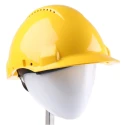 3M PELTOR Yellow Ventilated Safety Helmet Adjustable High Performance Polyethylene G3000C GU