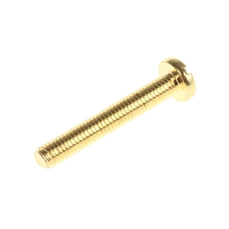 RS PRO Slot Pan Brass Machine Screw 20 mm M3 483-1410