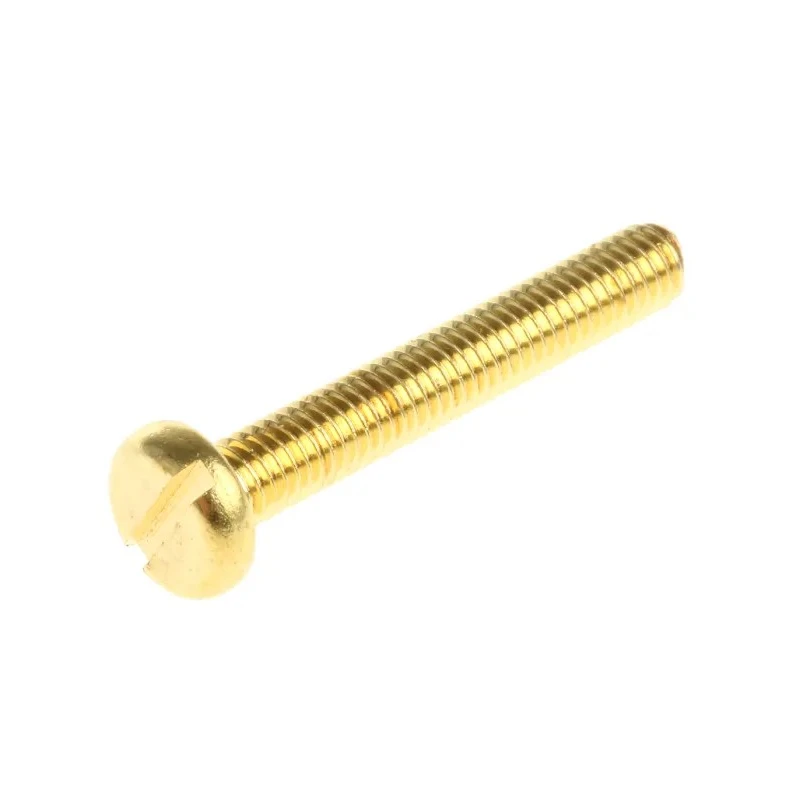 RS PRO Slot Pan Brass Machine Screw 20 mm M3 483-1410