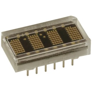 Broadcom 4 Dot Matrix LED Display Green 4 Characters 2.5 mm Width 4.6 mm Height Through Hole Mount HCMS-3967
